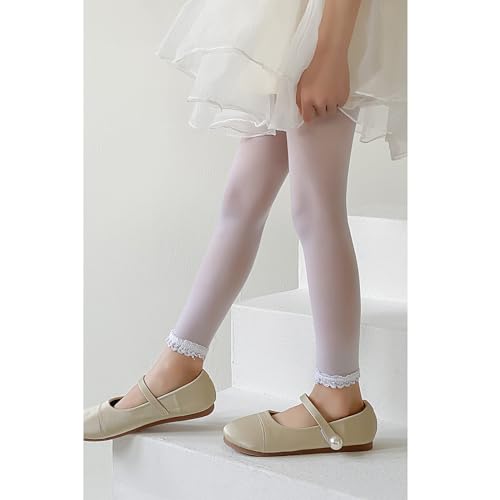 Ballet Dance Tights Soft Sports Legging Stocking Girls High Elastic Student Ballet Tights for Age 3-15 Year3