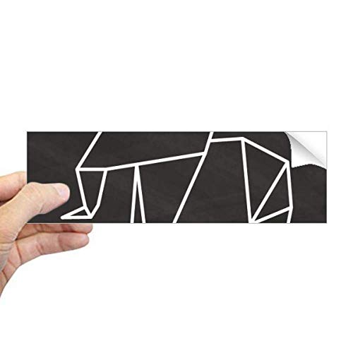 Sticker rectangulaire origami éléphant pour masquer un vis-à-vis
