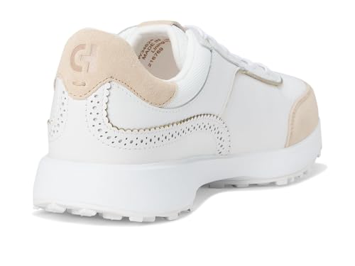 Cole Haan Cole Haan Women's Grand Crosscourt Hallet Runners, White/Oat Suede/Gum, 7.5-B US