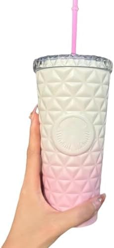 韓国スタバ　サマー1ダイオンコールドカップ　ピンクグラデーション Amazon | クラッシー リボン ダイオン コールドカップ 591ml