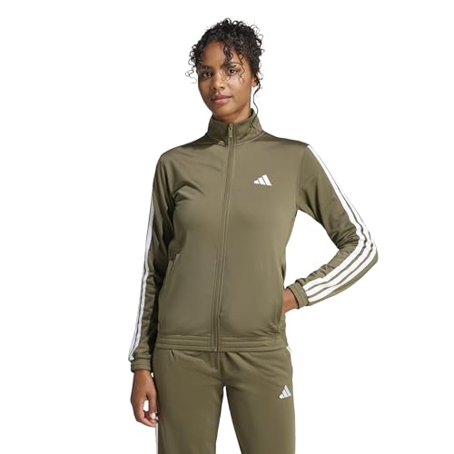 adidas Women's Tricot 3-Stripes Track Top, Olive...