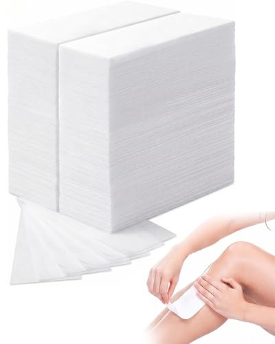 HAPZUR Bandas de cera no tejidas profesionales – 100 piezas resistentes al desgarro y respetuosas con la piel sensible – Rostro y cuerpo – Suave sin irritaciones y de larga duración
