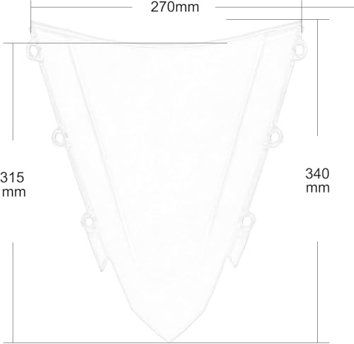 Pare-brise pour CBR500R 2016-2018 bulle transparente réglable moto