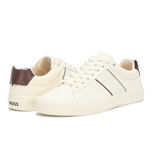 BOSS Men's Aiden Logo Block Leather Low Top Sneaker3