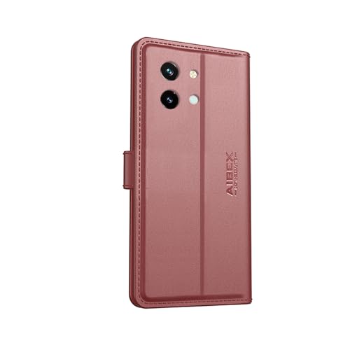 Image of AIBEX Compatible for Vivo Y58 5G Flip Cover Leather Finish with Magnatic Closure | Inside TPU with Card Pockets | Wallet Stand | Complete Protection Flip Case -Brown