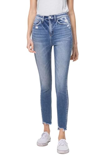 Flying Monkey - High Rise Ankle Step Hem Skinny Jeans - F4750
