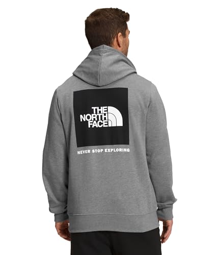 THE NORTH FACE Men's Box NSE Pullover Hoodie (Standard and Big Size), TNF Meld Grey Heather/TNF Black, Small - image 2