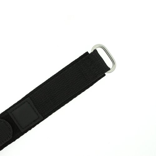 Tech Swiss Watch Band Nylon One Piece Wrap Sport Strap Black Adjustable Hook And Loop 20Mm #TOP3