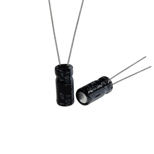 Condensateur 1uF 160V radial haute tension pour stabiliser le courant des circuits audio - 50pcs