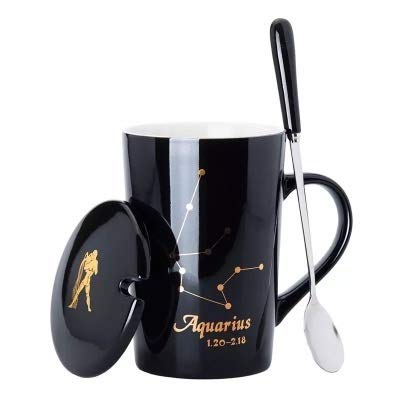 Tasses à thé et eau noire Verseau pour maison et bureau