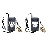 Yoeruers 2X Digitales UKW-Radio, Mini-Lautsprecher, Tragbarer Empfänger, Display, Einzelband-Musik-Player, LED-Display, Silbergrau