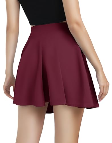 Image of Urban CoCo Women's Basic Versatile Stretchy Flared Casual Mini Skater Skirt