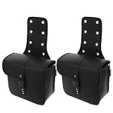 MUSISALY Alforjas Laterales para Motocicleta Mini Negras Par de 2 Bolsas Colgantes de Poliuretano Resistentes al Agua Ideales para Motos Eléctricas y Uso Diario