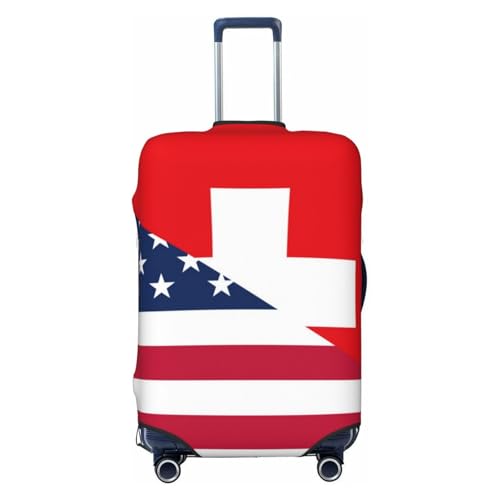 Usa Switzerland For Travel Luggage Cover Suitcase Protector Fits 18-32 Inch Travel Luggage Protector Elastic Luggage Anti-Scratch Suitcase Cover