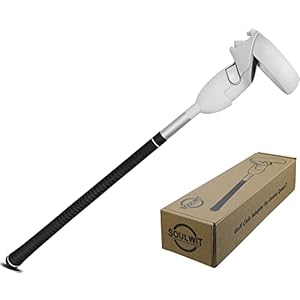 SOULWIT Golfschläger-Adaptergriffbefestigung für Oculus (Meta) Quest 2 (Rechts-Controller), VR-Erweiterungszubehör, Einfache Installation – Weiß