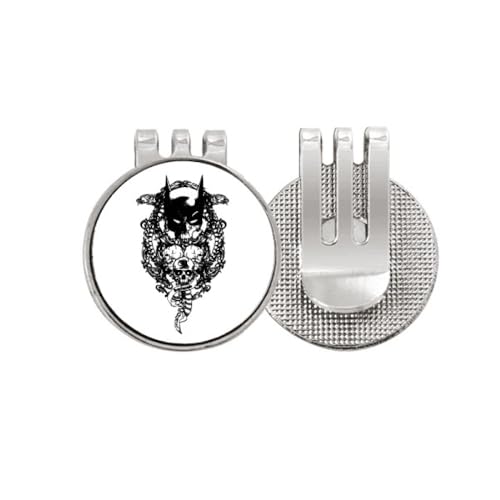 Marcador de pelota de golf no/no clip magnético esmaltado esqueleto pirata accesorio visera