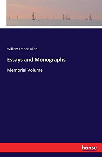 Essays and Monographs: Memorial Volume 374330502X Book Cover