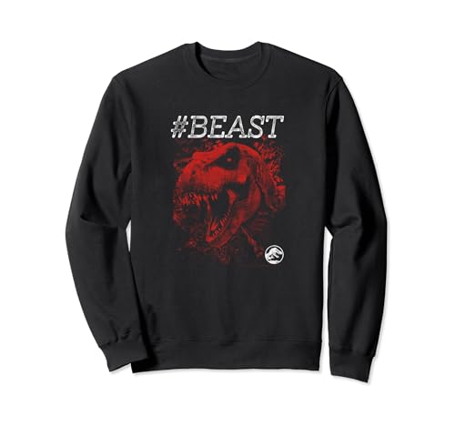 Sweatshirt Jurassic World T-Rex Red Roar taille S à XXL col rond