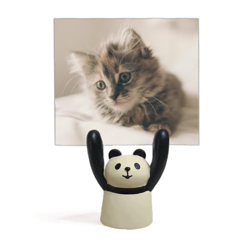 Support pour photo de chat gris porte-nom panda et pince mémo décoration