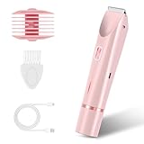 Intimrasierer für Frauen, 2-in-1 Elektrischer Rasierer mit USB-C-Laden, Wasserdicht für Trocken- und Nassgebrauch, für Gesicht, Beine und Bikinizone, Rosa.
