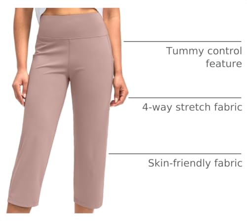 Image of G Gradual Capri Pants for Women High Waist Workout Yoga Pants with Pockets Tummy Control Leggings Crop Straight