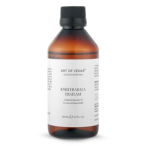 Ksheerabala Thailam 200ML - Aceite Ayurvédico Tradicional para Masajes Relajantes, Cuidado de Músculos y Articulaciones, Bienestar Natural con Tratamiento Ayurveda para el Cuerpo