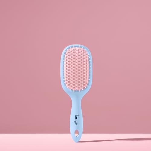 L'ANGE HAIR Detangling Vented Brush | Flexible Bristles for Wet or Dry Hair | Gentle Glide to Reduce Breakage | Ergonomic Shower Brush | Great for All Hair Types & Sensitive Scalps (Blue)