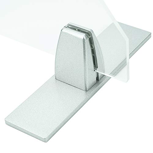 Kongwal Sneeze Guard Clamp Bracket, T-Shaped Desk Partition Clamp With Freestanding Base For Plexiglass Or Acrylic Panel - Desktop, Countertop & Reception 1 Pc (Assembled) #TOP2
