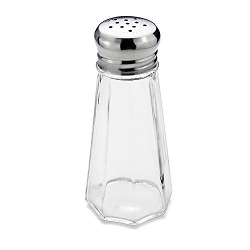 Super Big Clearance! New Star Foodservice 22315 Glass Salt and Pepper Shaker with Stainless Steel Mushroom Top, 3-Ounce, Set of 12