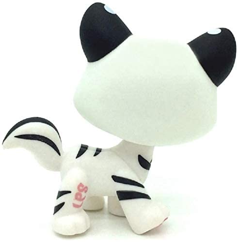 Rare Old Lps Black White Shorthair Cat Kitten #1498 Blue Eyes Mini Pet Shop Dog Action Figure Toys Cute Kids Animal Toy For Girls & Boys #TOP3