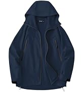 Avoogue Women's Loose Fit Waterproof Liner Rain Jacket with Hood