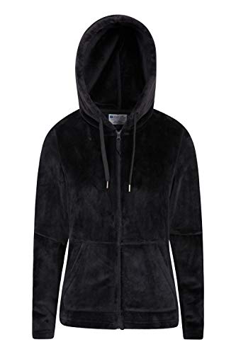 Preisvergleich Produktbild Mountain Warehouse Snaggle Damen-Fleecejacke mit Kapuze, Winter Schwarz 52
