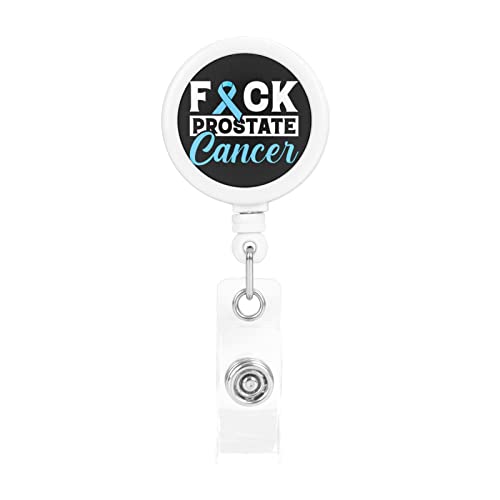 Prostate Cancer Fighter Retrattile Porta badge Reel Clip Id Card Holder for Nurse Student Office Worker