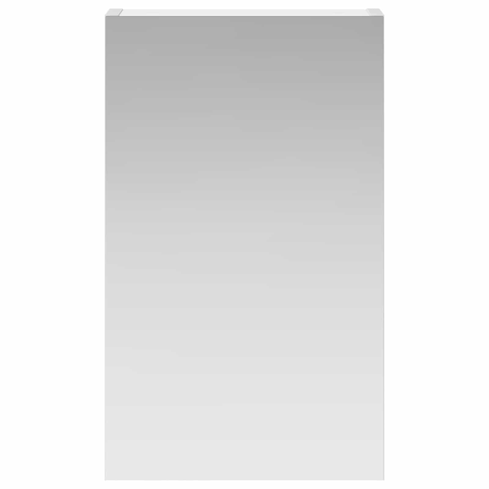 Armadietto da bagno a specchio bianco in legno, 30 x 10,5 x 50 cm, con vano portaoggetti, due ripiani, porta e specchio bidirezionale, per mobili da bagno e lavandino