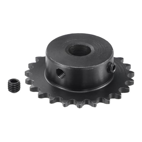 Kozelo Roller Sprocket B Type - [23 Tooth x 10mm ID] Carbon Steel with 2pcs Screw Chain Sprocket for Milling Drilling Machines ISO 04C Use | 1/4 Inch Pitch, 25 Chain