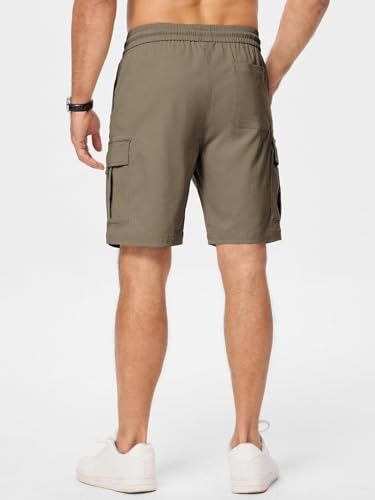 Image of Vogaan Men's Cotton Blend Multi Color Cargo Shorts | Regular Fit | 5 Pocket Casual Utility Shorts