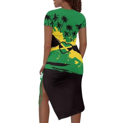 Image of Short Sleeve Dress for Women,Sexy Bodycon Dress,Plus Size Slit Dress,String Design s-4xl