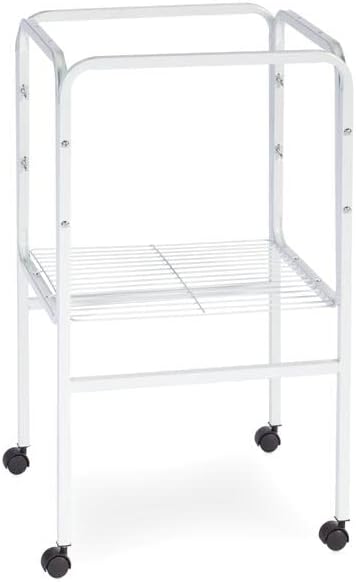 Tubular Bird Cage Stand White
