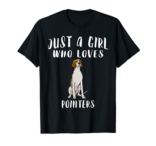 Sólo chica amando perros puntero Camiseta