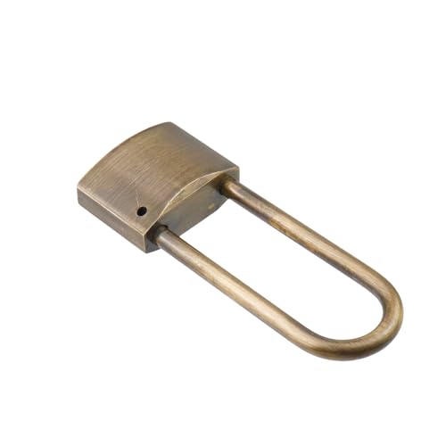 Image of Keyed Padlock,1 Pack Solid Brass Lock 3.62 Inch Weatherproof Padlock with Keys for Shed, Gate, School Gym Locker, Fence, Hasp Storage,Bronze