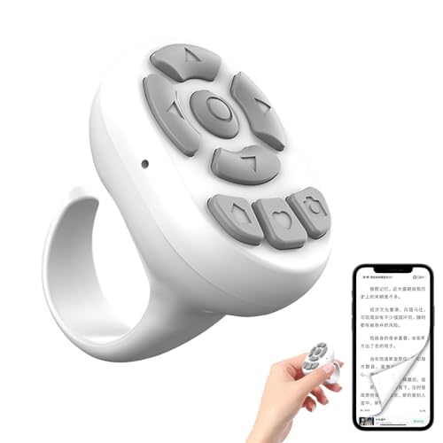 Anillo de control multimedia inalámbrico con clicker remoto para pasar páginas en tableta
