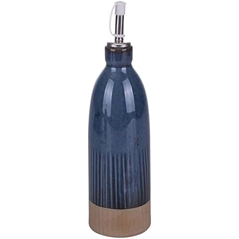Blue Ceramic Oil Pot 500 ml, Reactive Cover