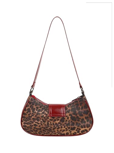 MakeMeChic Women's PU Leather Top Handle Buckle Shoulder Bag PU Leather Retro Vintage Mini Handbags