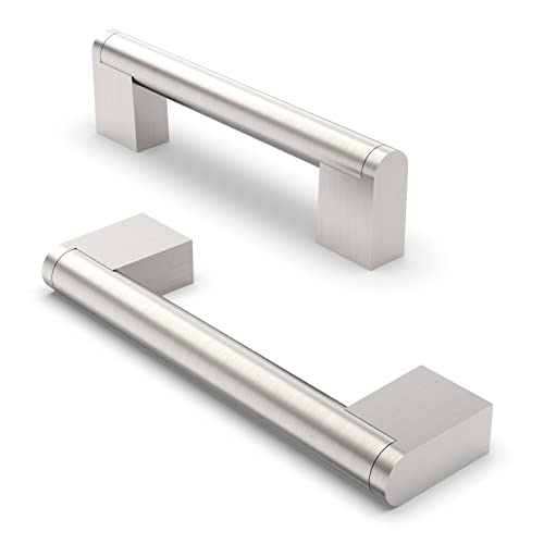 FURNIWARE 5 Pièces Poignée de Meuble, Distance de Trou de 96mm Poignées de Meubles en Acier Inoxydable Poignées de Placard Poignée d'Armoire de...