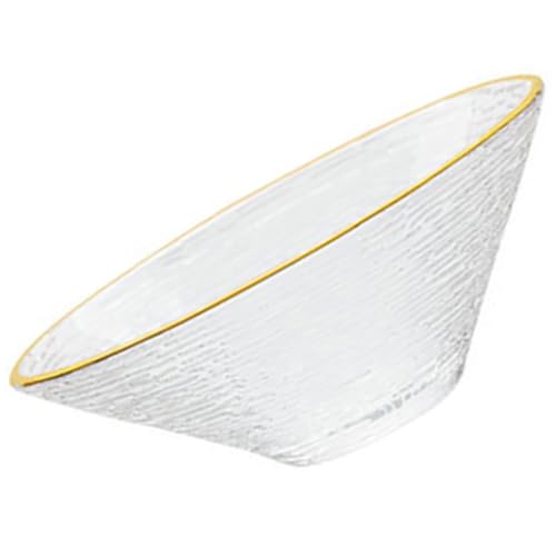 Warmhm Insalatiera Vetro con Scodella Nordica per Insalata Frutta e Dessert Ciotola per Feste e Cene Facile da e Casa