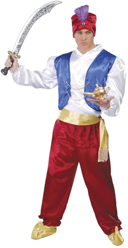 FIESTAS GUIRCA Disfraz Príncipe Árabe Hombre - Disfraz Genio de la Lámpar - Talla S 46-48