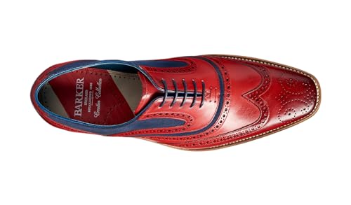 Image of BARKER McClean Men's Handmade Leather Oxford Dress Shoes - Goodyear Welted, Full Leather Sole, Premium Calf Leather - Formal & Business Wear