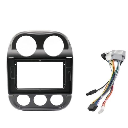 Cadre autoradio 10.1 pouces avec câble pour installer un GPS de Jeep Compass