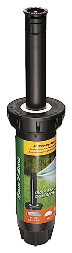 Rain Bird 1804HDS Professional Dual Spray Pop-Up Sprinkler, 180° Half Circle Pattern, 8' - 15' Spray Distance, 4 Pop-up Height