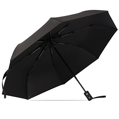 Kraptick 8 Ribs Automatic Umbrella, Umbrella for Rain, Wind Proof Automatic Umbrella, Water-Proof Umbrella for Men/Women/Boys/Girls, Travel Umbrella with Automatic Mechanism for Open and Close